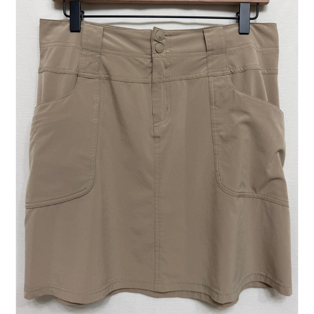 ExOfficio Womens Skirt Khaki Quick Dry Material A-Line Hiking Travel Outdoor 6